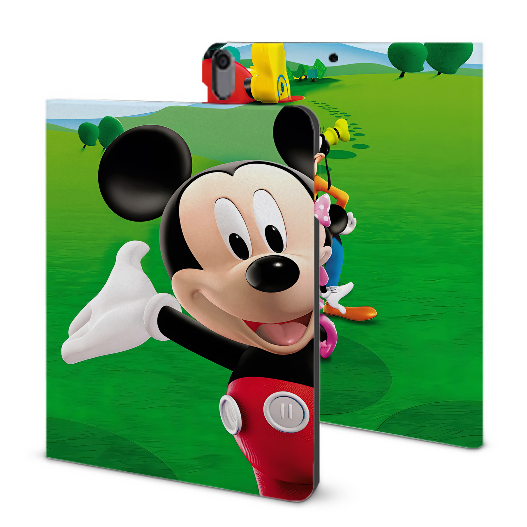 （画像用） ミッキーマウス Mickey Mouse IPad ケース ブック型 PUレザー TPU 耐衝撃 軽量 薄型 ペン収納なし 全面保護 IPad 各モデル対応